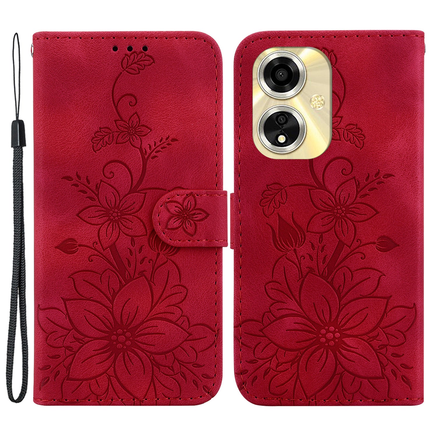 For Oppo A59 5G / A2m 5G Case Floral Pattern Folding Stand Leather Phone Cover For Oppo A59 5G / A2m 5G Case Floral Pattern Folding Stand Leather Phone Cover